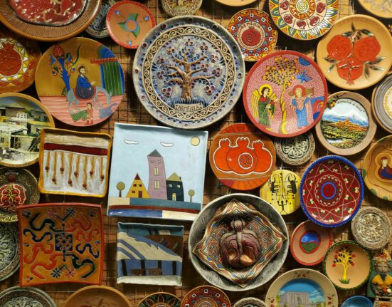 Wall of Ceramic Plates Armenia