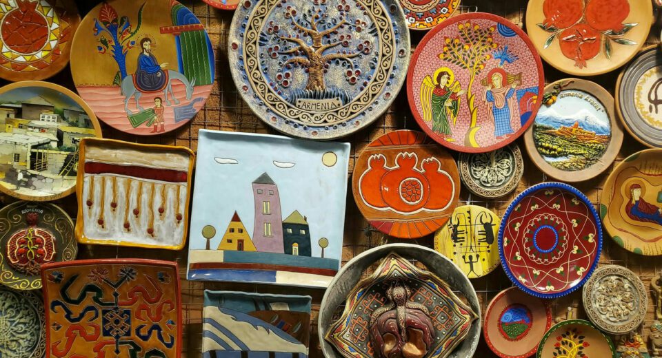 Wall of Ceramic Plates Armenia