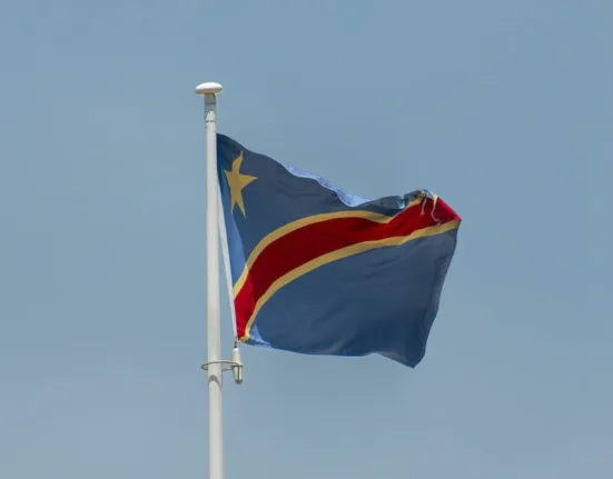 The Flag of the Democratic Republic of the Congo