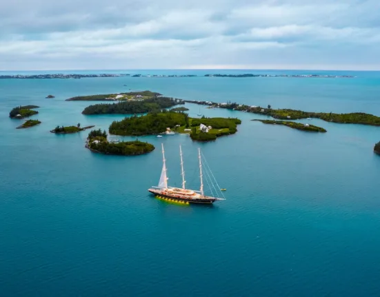 Aerial Photo of Ship in the Ocean