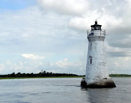 lighthouse, beacon, water