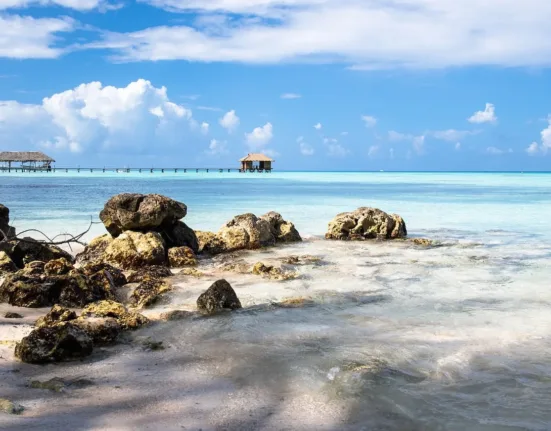 blue sky, fakarava, atoll
