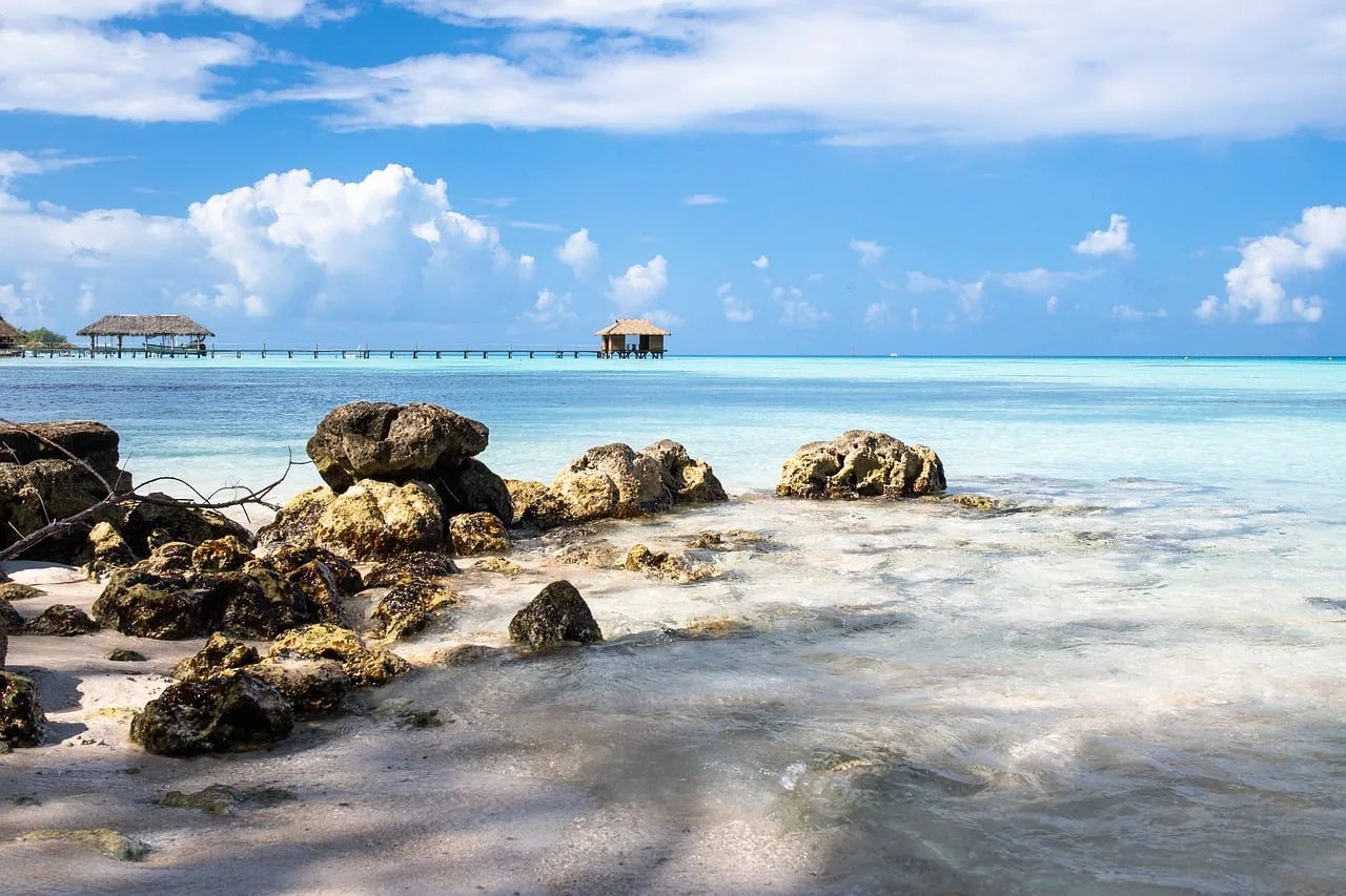 blue sky, fakarava, atoll
