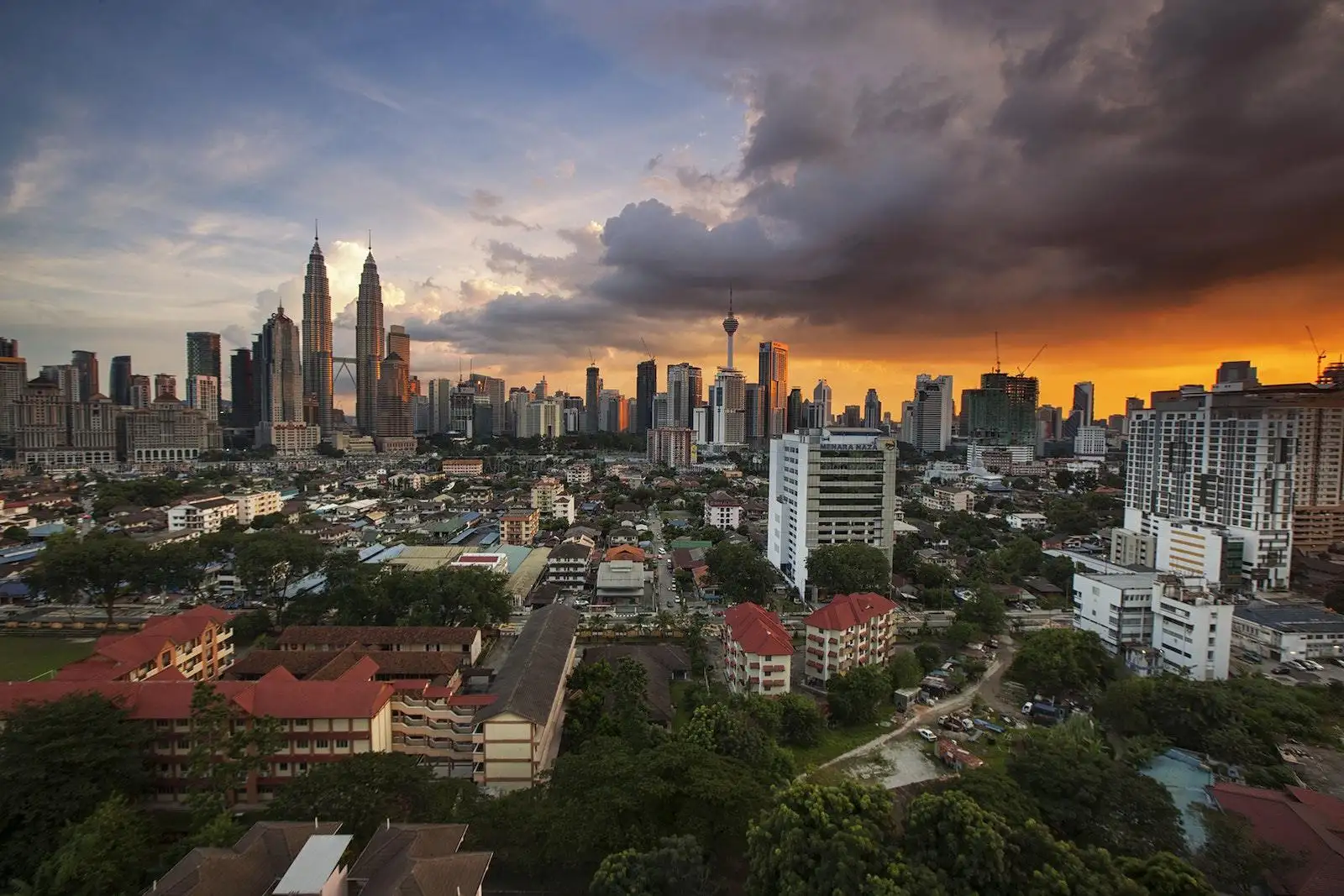 Photo by Zukiman Mohamad Aerial View of Twin Towers