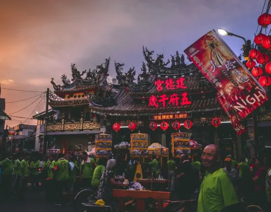 People In Front Of Temples