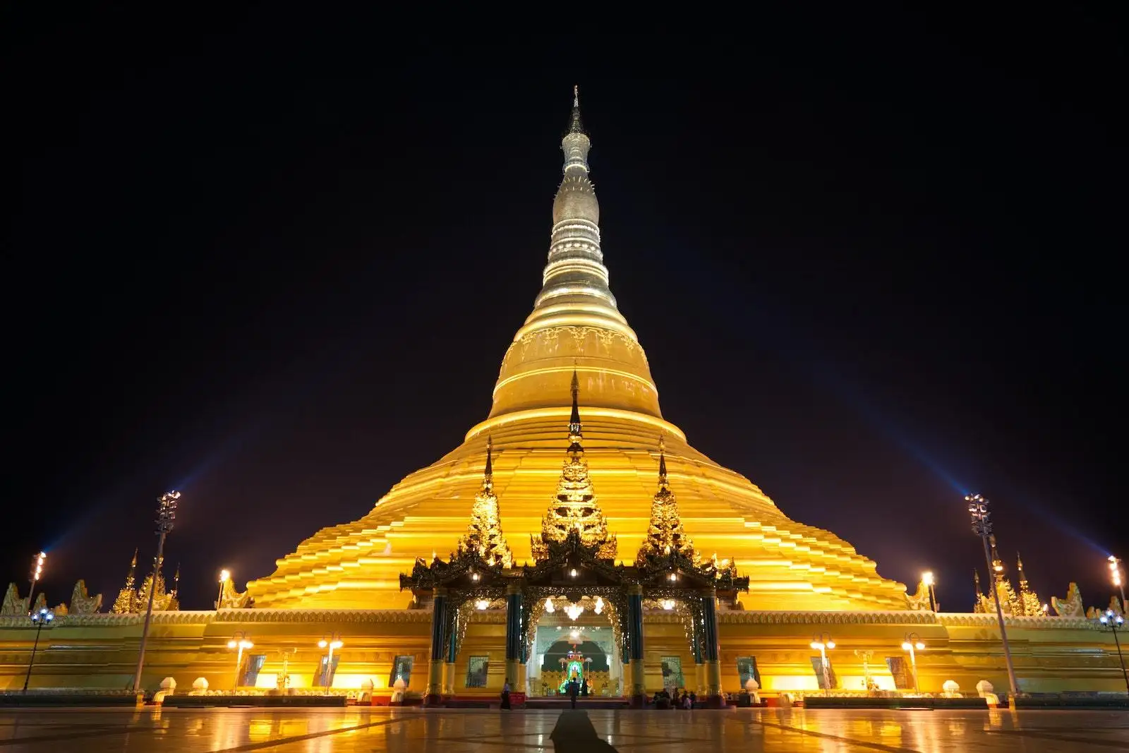 Photo by Michael Washington Uppatasanti Pagoda at Night