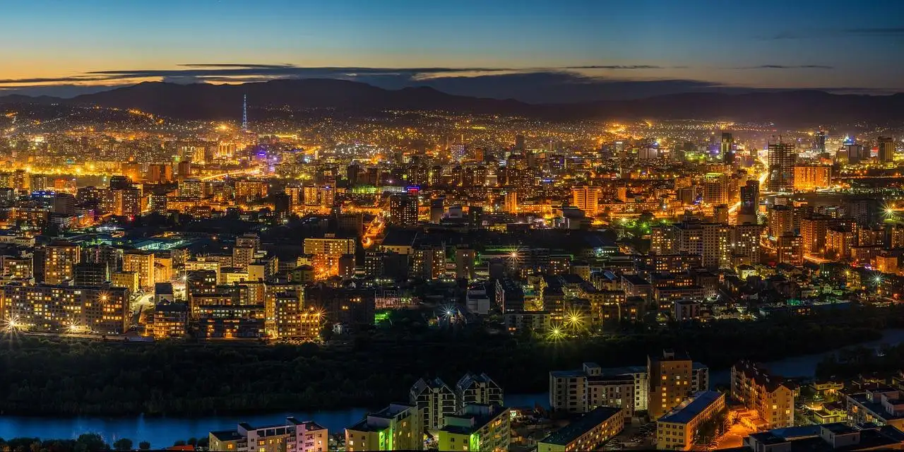 Photo by Kanenori night view, urban, ulaanbaatar centre