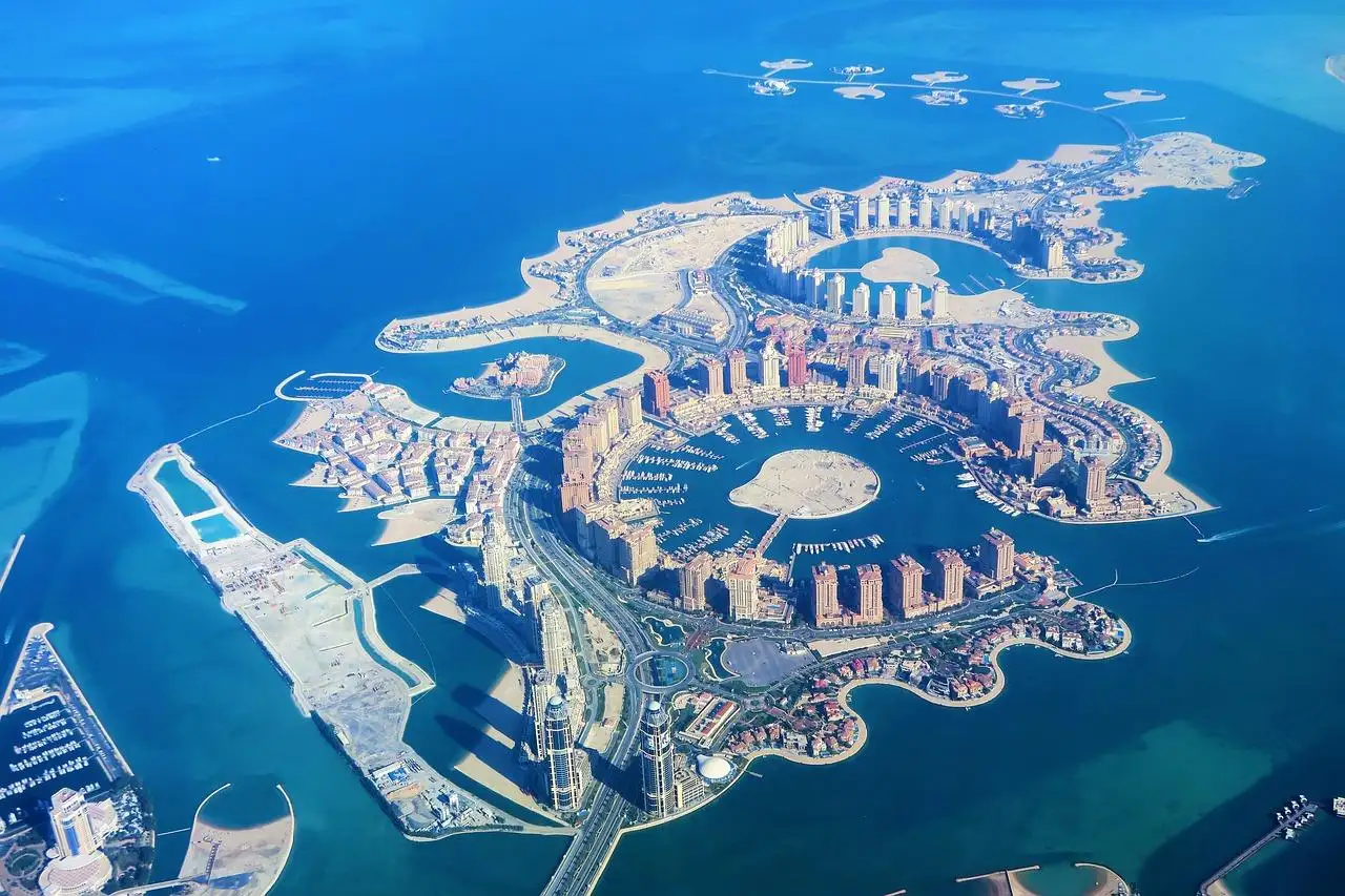 Photo by Konevi artificial islands, qatar, doha